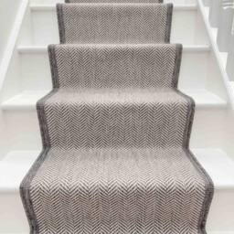 runrug Stair Runner Carpet - Reversible & Durable, 2mm - 'Illusion' in Grey - Size: 60 cm x 720 cm - thumbnail 5