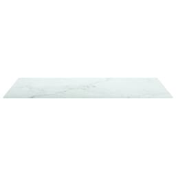 Berkfield Home Table Top White 100x62 cm 8mm Tempered Glass with Marble Design - thumbnail 3