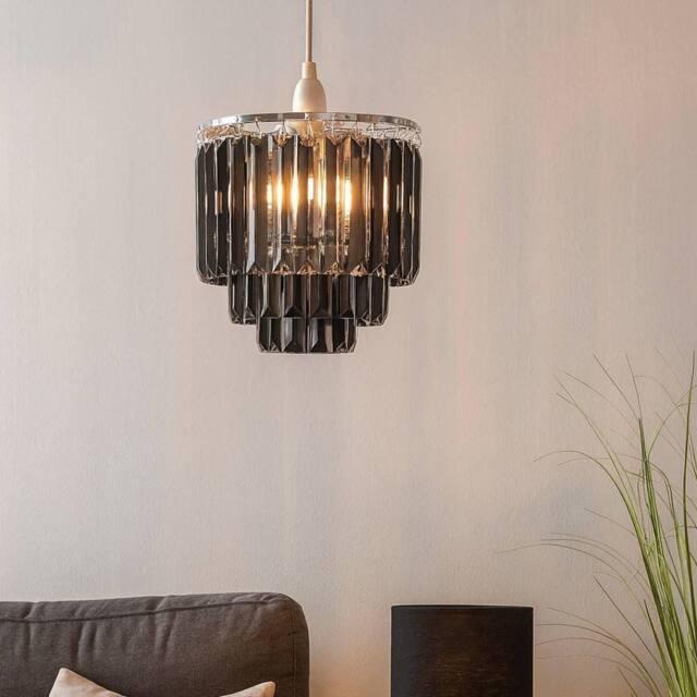 Pagazzi Bria Smoke Easy-Fit Pendant in Grey - image 1