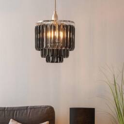Pagazzi Bria Smoke Easy-Fit Pendant in Grey - thumbnail 1