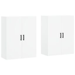 Berkfield Home Wall Mounted Cabinets 2 pcs White 69.5x34x90 cm - thumbnail 2