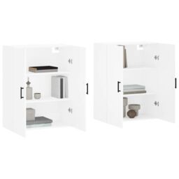 Berkfield Home Wall Mounted Cabinets 2 pcs White 69.5x34x90 cm - thumbnail 3