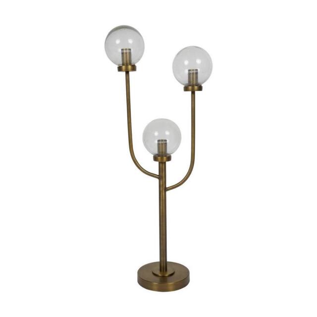 The Libra Company Wellesley Three Globe Table Lamp - Iron/Glass - L18xW35xH82 cm - Brass in Bronze - image 1