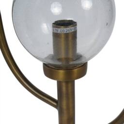 The Libra Company Wellesley Three Globe Table Lamp - Iron/Glass - L18xW35xH82 cm - Brass in Bronze - thumbnail 5