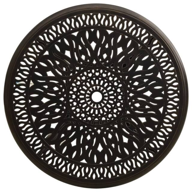 Berkfield Home Garden Table Bronze 90x90x74 cm Cast Aluminium in Brown - Size: 90 x 90 x 74 cm - image 1