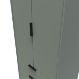 Ready Assembled 2 U Fuji 2 Door 2 Drawer Wardrobe (Ready Assembled) in Pale Green - thumbnail 4
