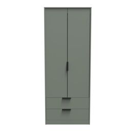Ready Assembled 2 U Fuji 2 Door 2 Drawer Wardrobe (Ready Assembled) in Pale Green - thumbnail 1