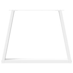 Berkfield Home Dining Table Legs V-Shape 3 pcs White 90x(72-73.3) cm Steel - thumbnail 5