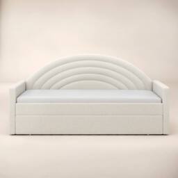 Flair Noa Rainbow Day Bed with Trundle Beige Teddy Fabric - Size: Single - thumbnail 5
