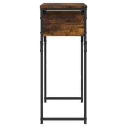 Berkfield Home Decorative Console Table with Shelf Smoked Oak 75x30x75cm Enginee in Brown - Size: 75 x 30 x 75 cm - thumbnail 5