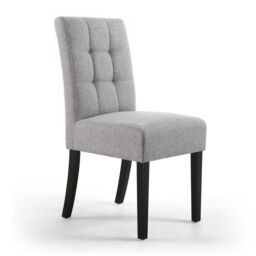 Shankar Moseley Waffle Linen Effect Silver Grey in Black Legs
