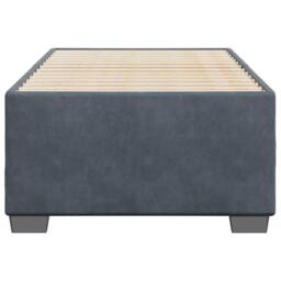 Berkfield Home Bed Frame without Mattress Dark Grey¬†Single¬†Velvet in Dark Grey - Size: Single - thumbnail 4