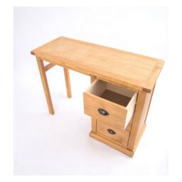 Cabinet Bits Lucca 3 Drawer Desk - Dressing Table Brass Cup Handle in Light Brown - thumbnail 3