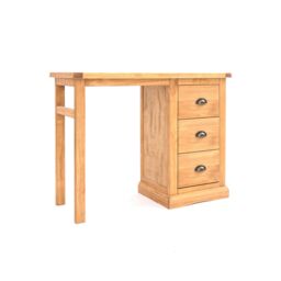Cabinet Bits Lucca 3 Drawer Desk - Dressing Table Brass Cup Handle in Light Brown - thumbnail 2