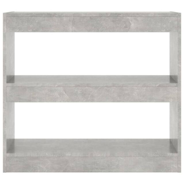 Berkfield Home Decorative Book Cabinet/Room Divider Concrete Grey 80x30x72 cm - Size: 80 x 30 x 72 cm - image 1