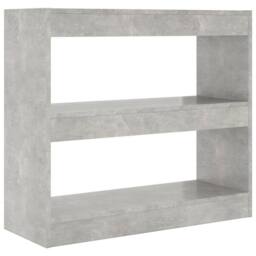 Berkfield Home Decorative Book Cabinet/Room Divider Concrete Grey 80x30x72 cm - Size: 80 x 30 x 72 cm - thumbnail 3