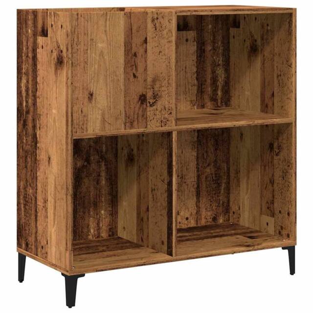 Berkfield Home Record Cabinet Old Wood 84.5x38x89 cm Engineered Wood in Brown - image 1