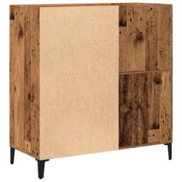 Berkfield Home Record Cabinet Old Wood 84.5x38x89 cm Engineered Wood in Brown - thumbnail 6