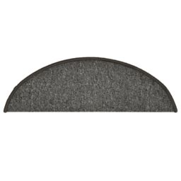 Berkfield Home Carpet Stair Treads 15 pcs Dark Grey 56x17x3 cm - Size: Medium - thumbnail 6