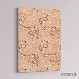 "Artery8 Apple & Leaves Pattern Canvas Wall Art Print William Morris in Brown - Size: W18"" x H24""" - thumbnail 2