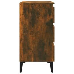 Berkfield Home Sideboard Smoked Oak 60x35x69 cm Engineered Wood in Brown - Size: 60 x 35 x 69 cm - thumbnail 7