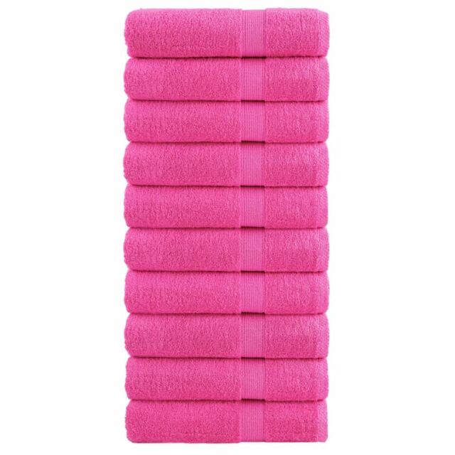 Berkfield Home Premium Hand Towels SOLUND 10 pcs Pink 50x100 cm 600 gsm - image 1