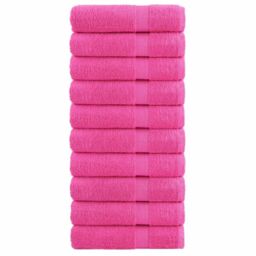 Berkfield Home Premium Hand Towels SOLUND 10 pcs Pink 50x100 cm 600 gsm - thumbnail 1