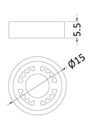 Balterley Modern Bathroom Suitable for Basin Pillar Taps Chrome 5mm x 15mm in White - thumbnail 7