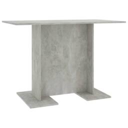 Berkfield Home Dining Table Concrete Grey 110x60x75 cm Engineered Wood - Size: 110 x 60 x 75 cm - thumbnail 1