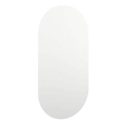 Berkfield Home Mirror with LED Lights 60x30 cm Glass Oval in Silver - thumbnail 4