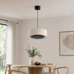 Kairui Lighting Pendant Light Ceiling Light 35cm Warm Light Adjustable Height Remote Control in Black