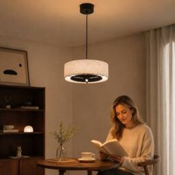 Kairui Lighting Pendant Light Ceiling Light 35cm Warm Light Adjustable Height Remote Control in Black - thumbnail 8