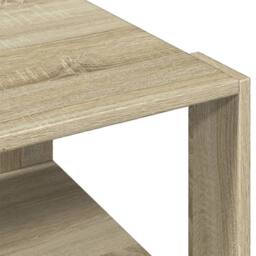 Berkfield Home Decorative Coffee Table Sonoma Oak 51.5x51.5x30 cm Engineered Wood in Light Tan - thumbnail 7