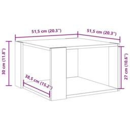 Berkfield Home Decorative Coffee Table Sonoma Oak 51.5x51.5x30 cm Engineered Wood in Light Tan - thumbnail 9