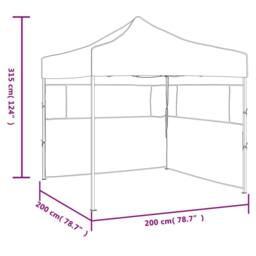 Berkfield Home Professional Folding Party Tent with 2 Sidewalls 2x2 m Steel Blue - thumbnail 9
