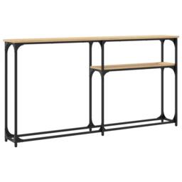 Berkfield Home Console Table Sonoma Oak 145x22.5x75 cm Engineered Wood in Brown - thumbnail 6