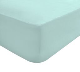 Smart Living Luxury 100% Egyptian Cotton Fitted Sheet in Duck Egg Blue - Size: Single Fitted - thumbnail 2