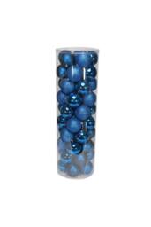 KDMD 48 Blue Baubles in MattShiny & Glitter Finish 10cm - thumbnail 2