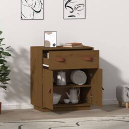 Berkfield Home Sideboard Honey Brown 65.5x40x75 cm Solid Wood Pine - thumbnail 6