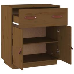 Berkfield Home Sideboard Honey Brown 65.5x40x75 cm Solid Wood Pine - thumbnail 4