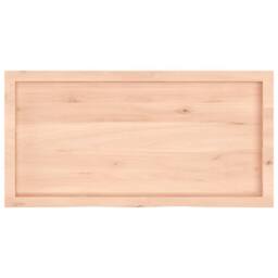 Berkfield Home Wall Shelf 100x50x(2-6) cm Untreated Solid Wood Oak in Natural - thumbnail 4