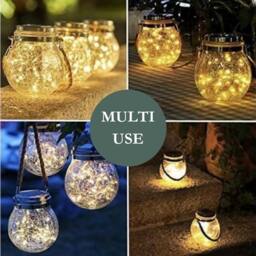 Marco Paul LED Rattan Solar Light Garden Lantern Outdoor in Clear - thumbnail 3