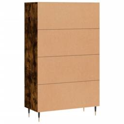 Berkfield Home Highboard Smoked Oak 69.5x31x115 cm Engineered Wood in Brown - thumbnail 8