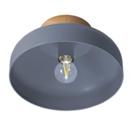 Happy Homewares Contemporary Scandinavian Designed Semi Flush Ceiling Light Fitting in Charcoal - thumbnail 3