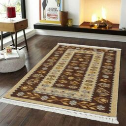 Smart Living Traditional Design Soft Reversible Washable Aybak Rug in Mustard - Size: 120 cm x 180 cm - thumbnail 2