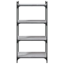 Berkfield Home Bookcase 4-Tier Grey Sonoma 60x30x120 cm Engineered Wood - Size: 60 x 30 x 120 cm - thumbnail 4