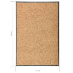 Berkfield Home Doormat Washable Cream 60x90 cm in Tan - thumbnail 6