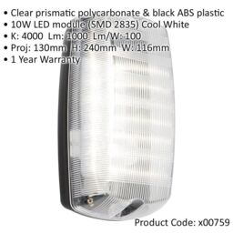 Loops Outdoor IP65 Bulkhead Wall Light - Cool White LED - Weatherproof Conduits - thumbnail 2