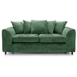 Furnishings For Less UK Monaco Chenille Fabric Sofa Set 3 & 2 Seater Sofa Scatter Back Curved Arm in Green - thumbnail 2