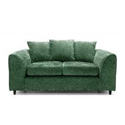 Furnishings For Less UK Monaco Chenille Fabric Sofa Set 3 & 2 Seater Sofa Scatter Back Curved Arm in Green - thumbnail 3